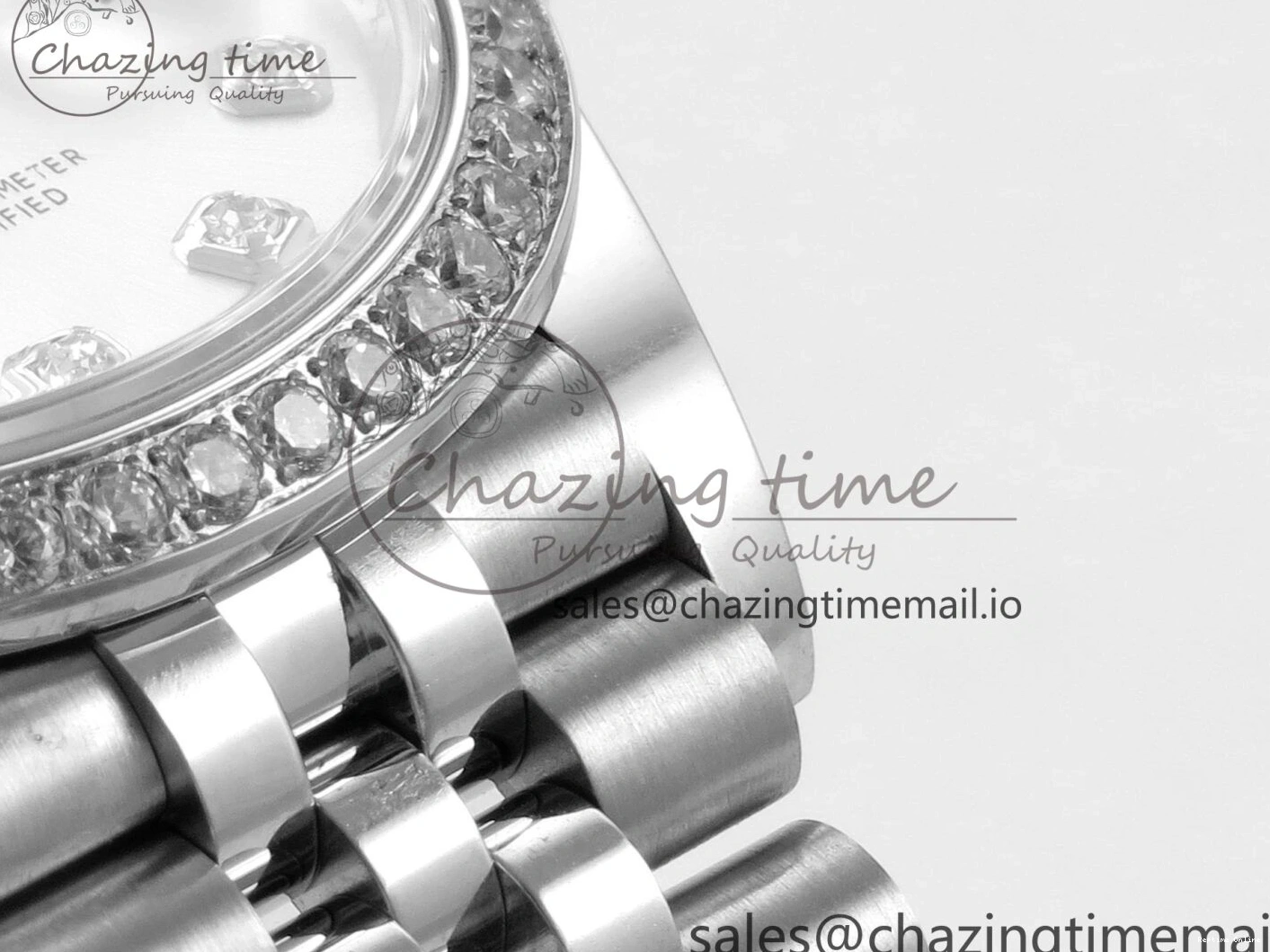 0404 Lightweight DateJust 31 278384RBR THBF 1:1 Best Edition 904L Steel Silver Diamonds Dial Diamonds Bezel on SS Oyster Bracelet HZ Cal. 22